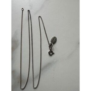 Mimi & Marge Sterling Silver 925 Curb Link Chain Necklace 16 Inch Made in Italy